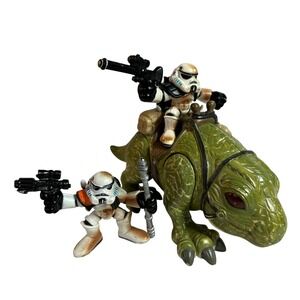 Star Wars Galactic Heroes Dewback and Sandtrooper Action Figure Set Hasbro 2008